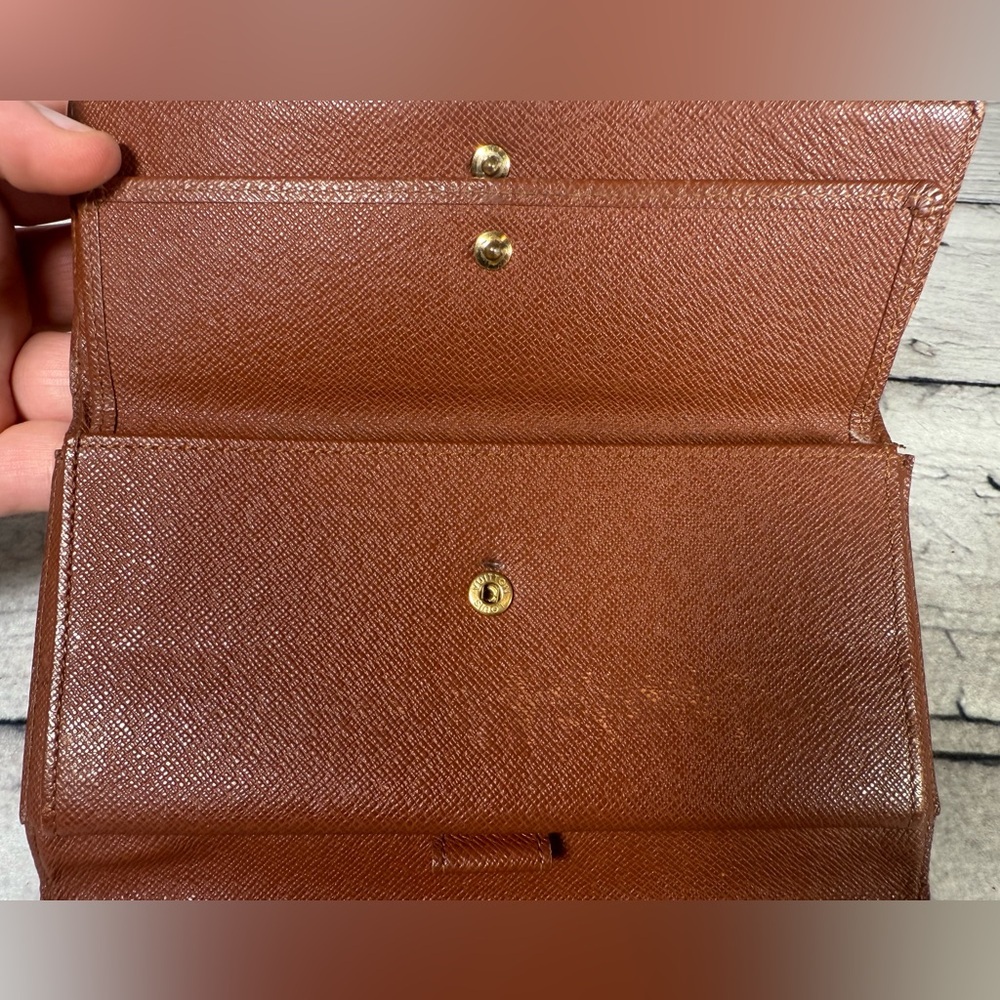 Louis Vuitton Portefeuille Sarah Long Bifold Wallet Monogram Leather Canvas - Picture 9 of 16